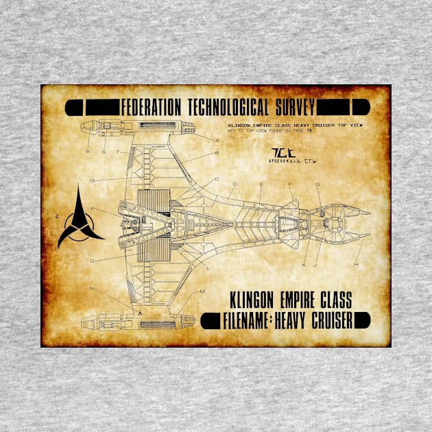 Parchment Showing Top View of Bad Guy's Star Ship by Starbase79